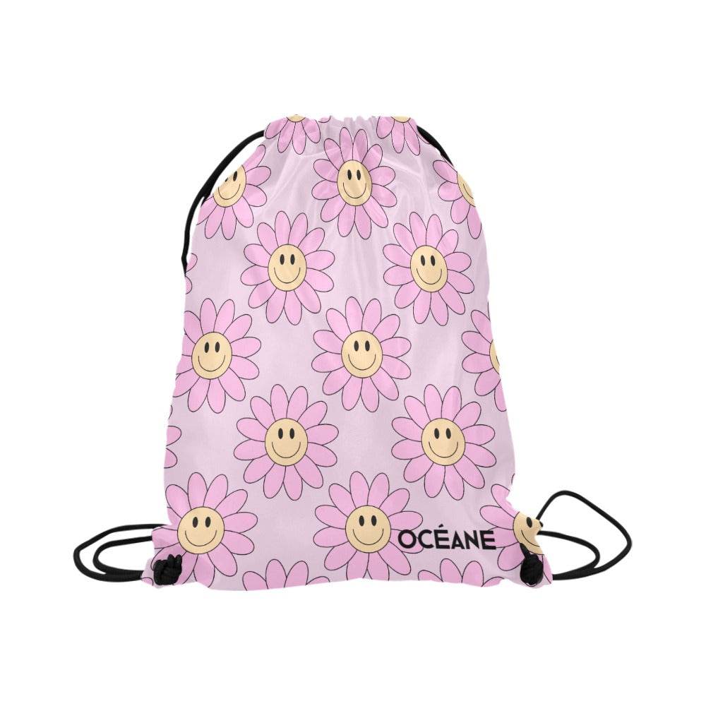 Sac à cordons rétro pop – Smiley & Fleurs Colorées - Crea Muze