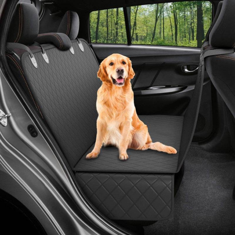 Dog Car Seat Cover View Mesh Pet Carrier Hammock Safety Protector Car Rear Back Seat Mat With Zipper And Pocket For Travel - Crea Muze