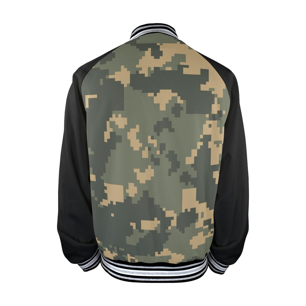 New Men's Striped Trim Bomber Jacket