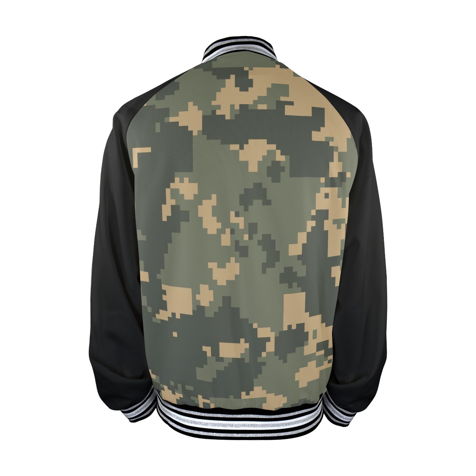 New Men's Striped Trim Bomber Jacket