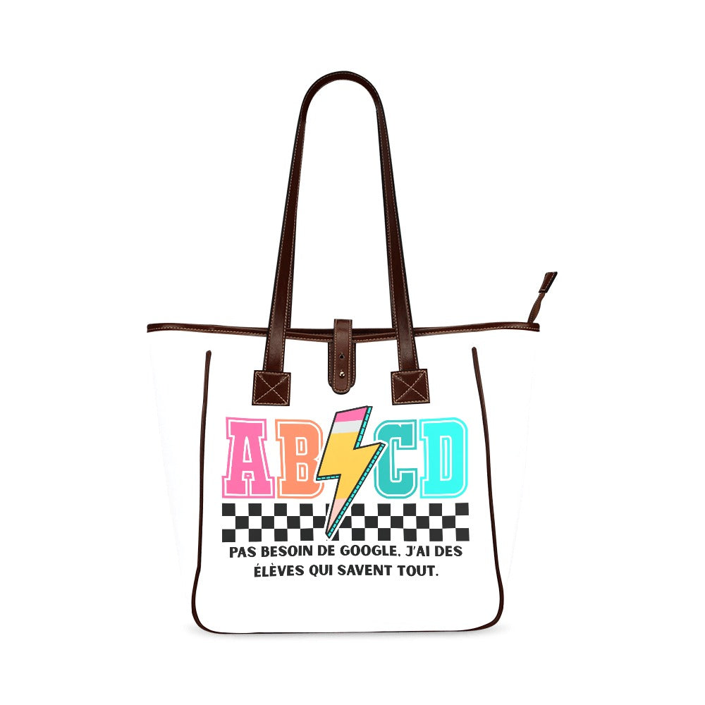 Sac fourre-tout classique ABCD – Humour pour professeurs du primaire - Crea Muze