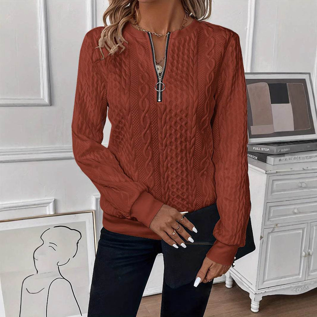 🧥 Veste courte zippée – Femme, manches longues - Crea Muze