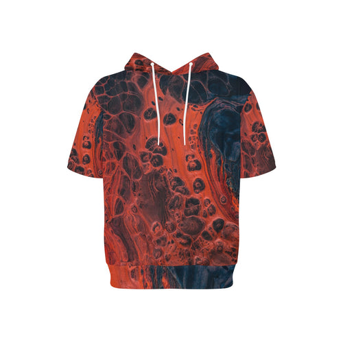 Men's Short Sleeve Fleece Hoodie (H54)