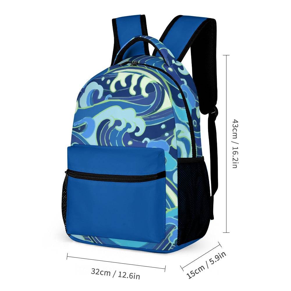 Ensemble sac a dos+Boite a lunch - Vagues - Crea Muze
