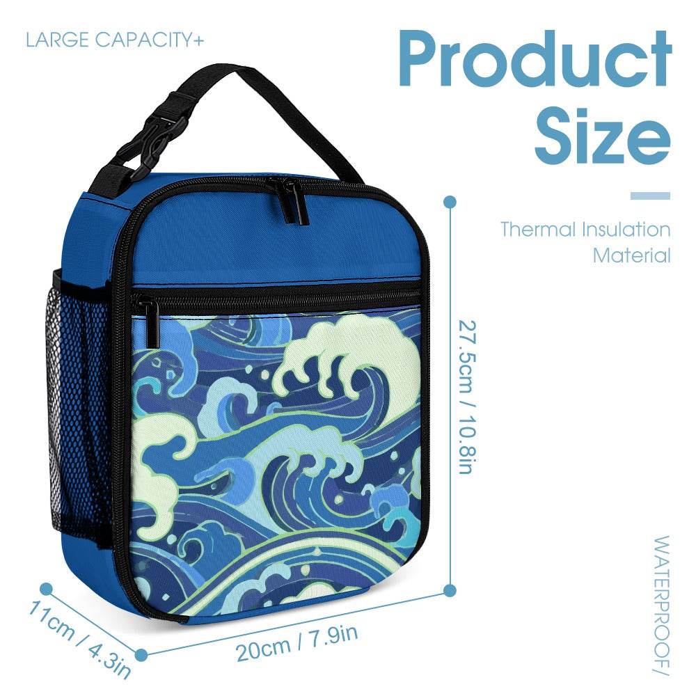 Ensemble sac a dos+Boite a lunch - Vagues - Crea Muze
