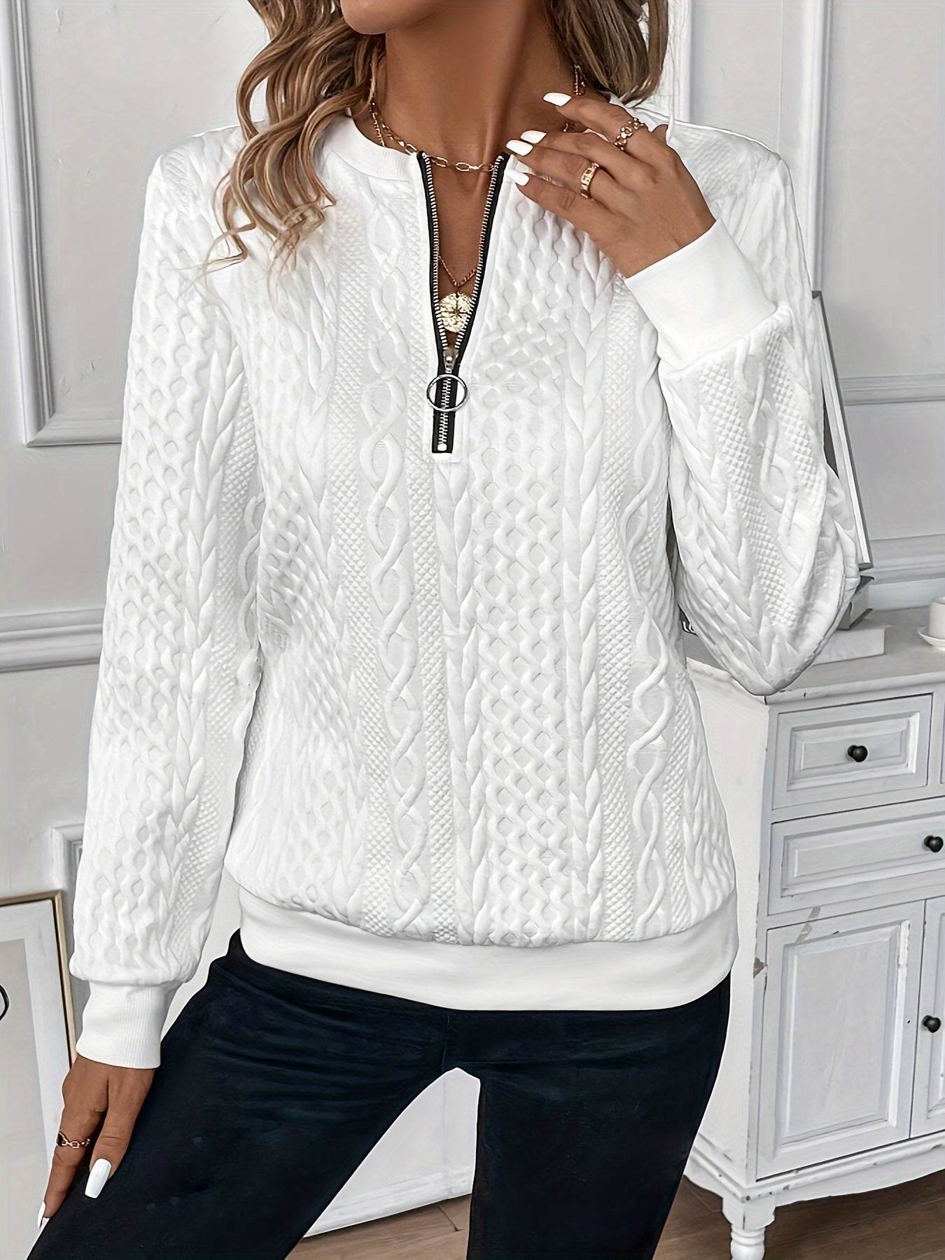 🧥 Veste courte zippée – Femme, manches longues - Crea Muze