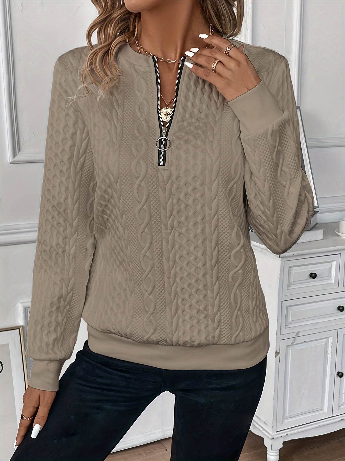 🧥 Veste courte zippée – Femme, manches longues - Crea Muze