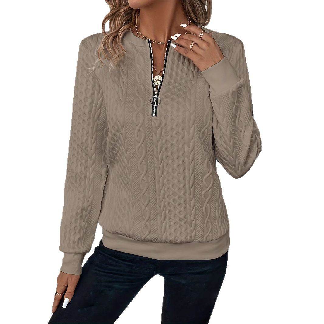 🧥 Veste courte zippée – Femme, manches longues - Crea Muze
