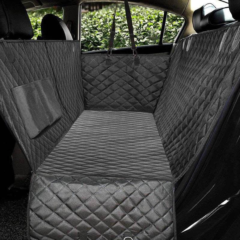 Dog Car Seat Cover View Mesh Pet Carrier Hammock Safety Protector Car Rear Back Seat Mat With Zipper And Pocket For Travel - Crea Muze