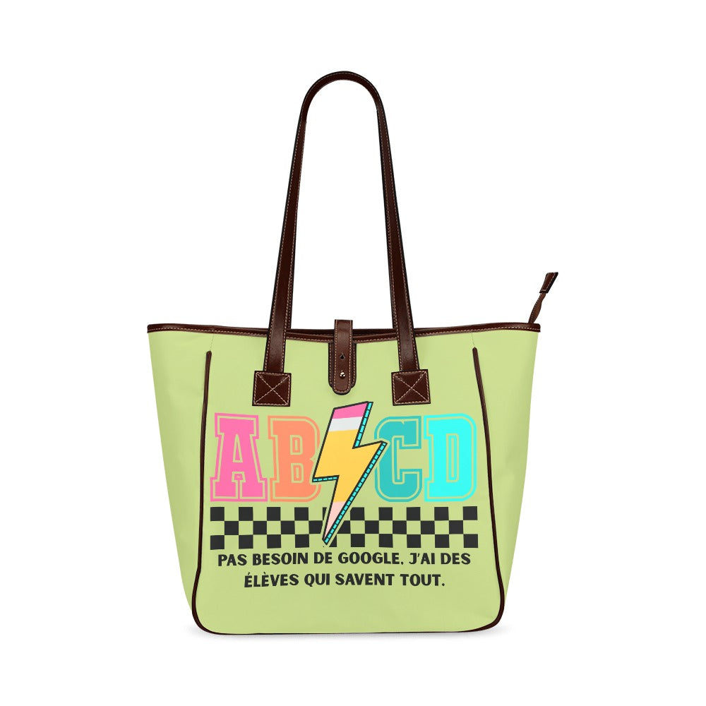 Sac fourre-tout classique ABCD – Humour pour professeurs du primaire - Crea Muze