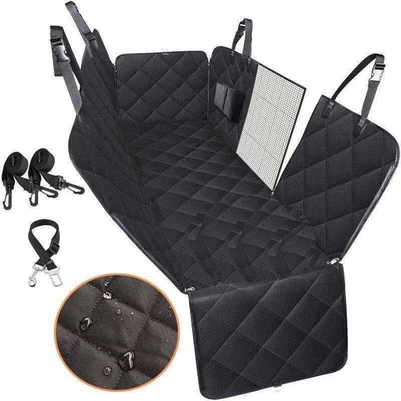 Dog Car Seat Cover View Mesh Pet Carrier Hammock Safety Protector Car Rear Back Seat Mat With Zipper And Pocket For Travel - Crea Muze