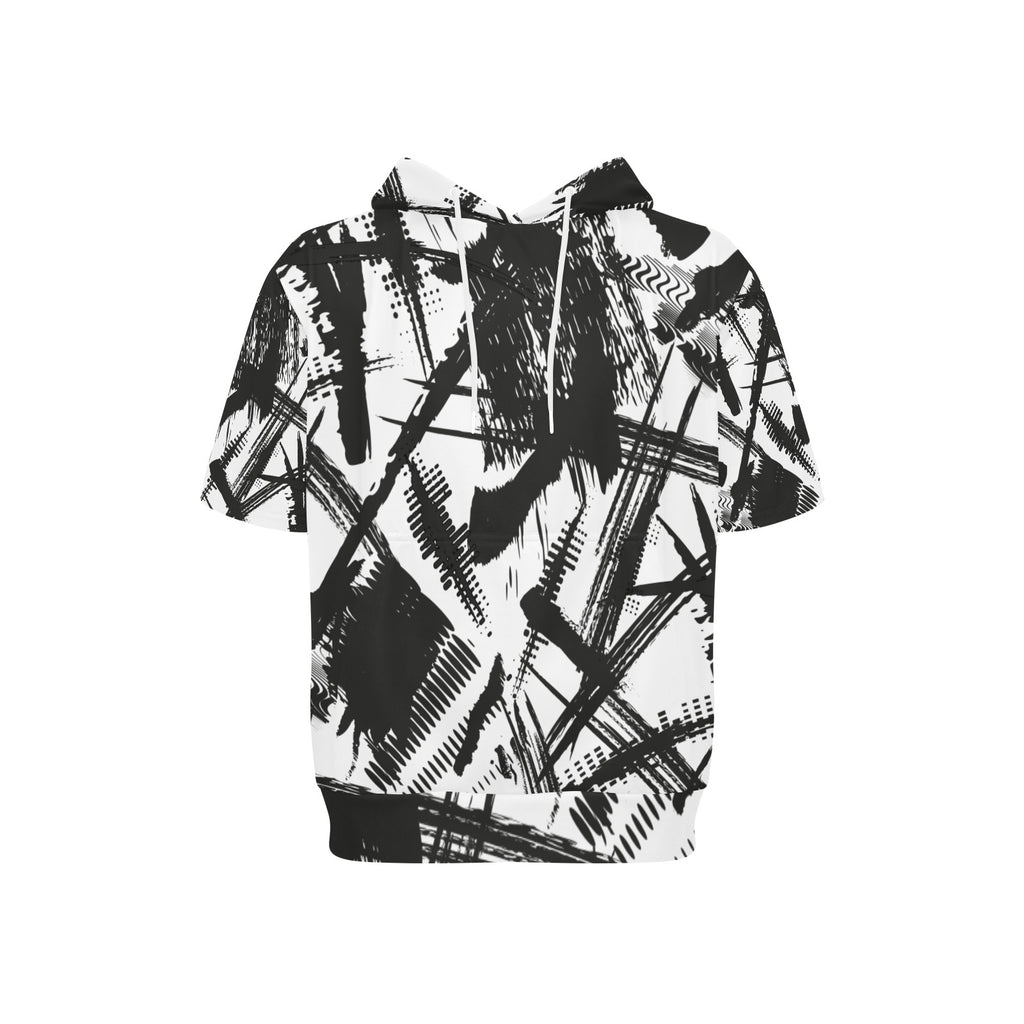 Men's Short Sleeve Fleece Hoodie (H54) - Crea Muze