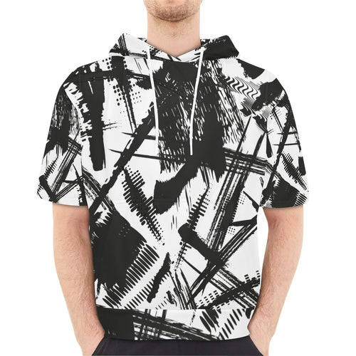 Men's Short Sleeve Fleece Hoodie (H54) - Crea Muze