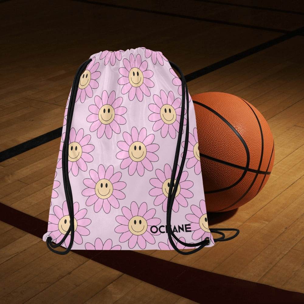 Sac à cordons rétro pop – Smiley & Fleurs Colorées - Crea Muze