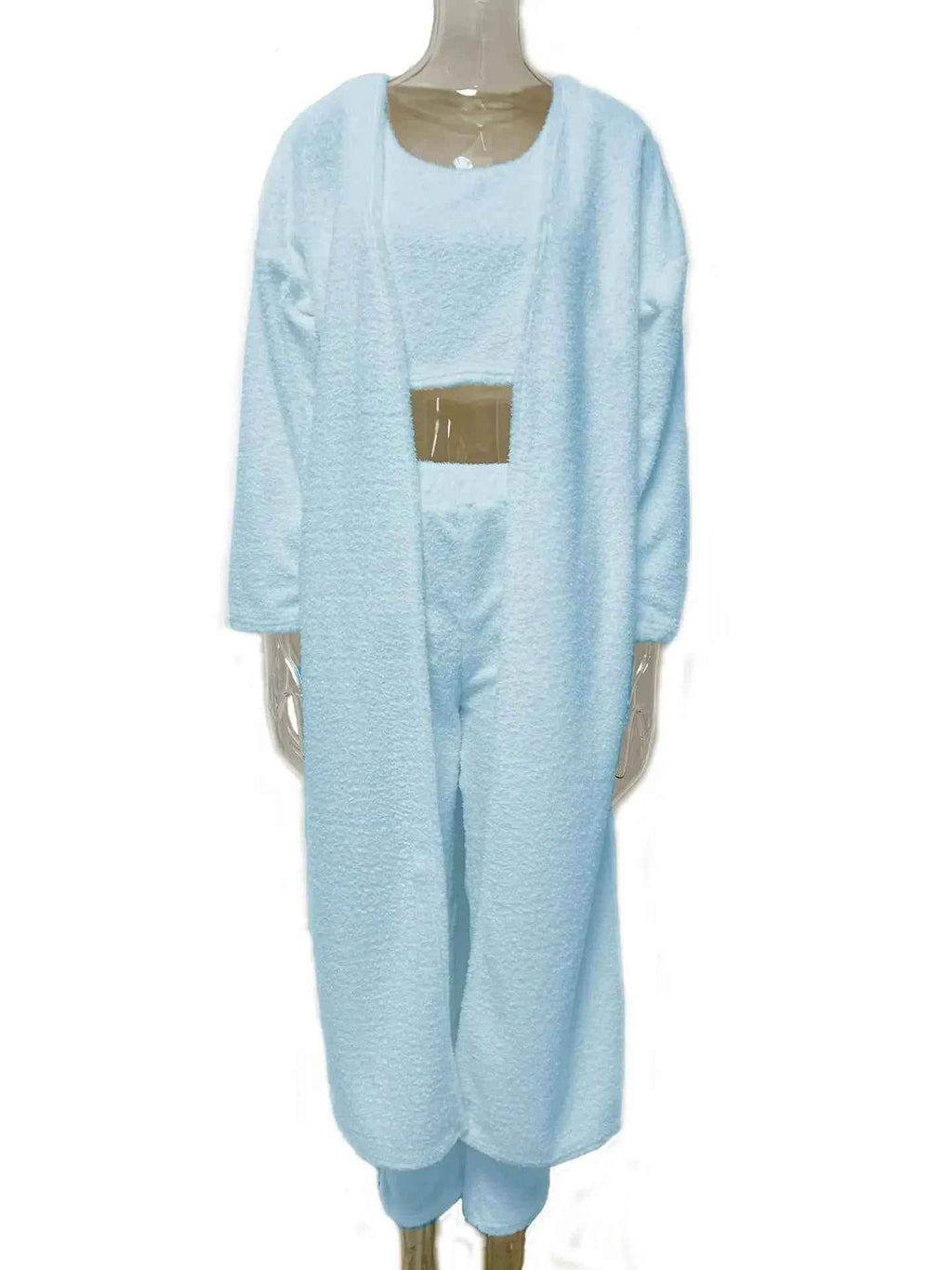 3-Piece Fuzzy Fleece Loungewear Set - Crea Muze