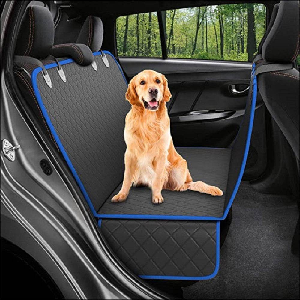 Dog Car Seat Cover View Mesh Pet Carrier Hammock Safety Protector Car Rear Back Seat Mat With Zipper And Pocket For Travel - Crea Muze