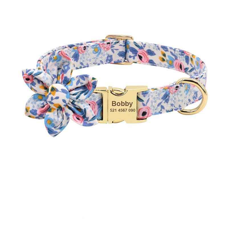 Fashion Printed Dog Collar Personalized Nylon Dog Collar Custom Pet Puppy Cat Collars Engraved ID Tag Collars Dog Accessories - Crea Muze
