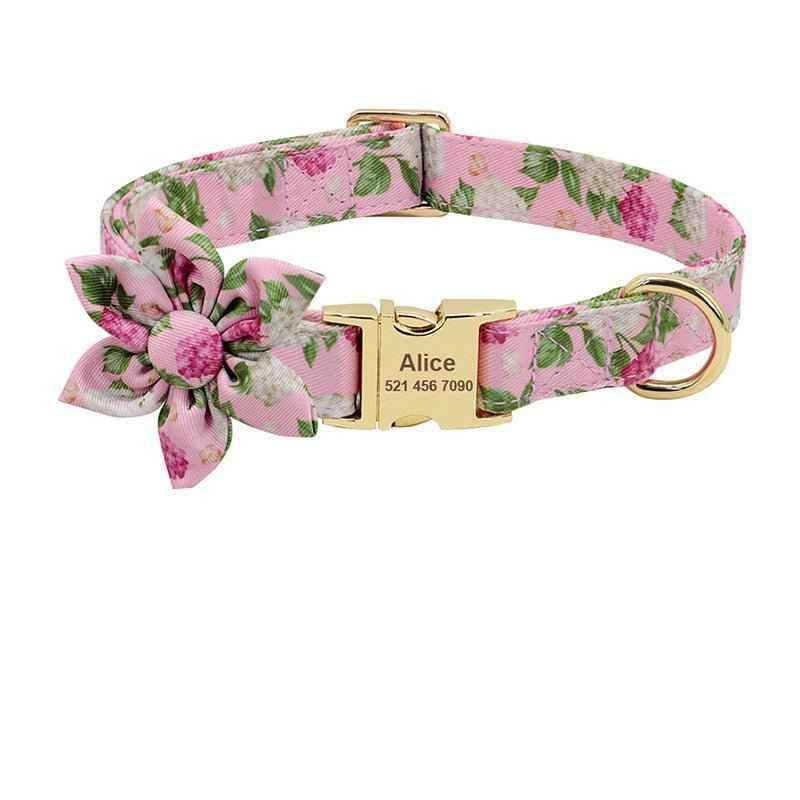 Fashion Printed Dog Collar Personalized Nylon Dog Collar Custom Pet Puppy Cat Collars Engraved ID Tag Collars Dog Accessories - Crea Muze