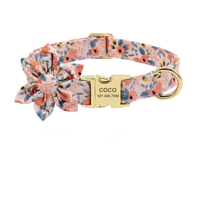 Fashion Printed Dog Collar Personalized Nylon Dog Collar Custom Pet Puppy Cat Collars Engraved ID Tag Collars Dog Accessories - Crea Muze