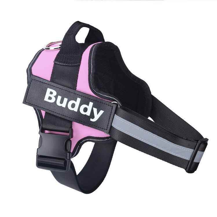 Personalized Dog Harness NO PULL Reflective Breathable Adjustable Pet Harness Vest For Small Large Dog Custom Patch Pet Supplies - Crea Muze