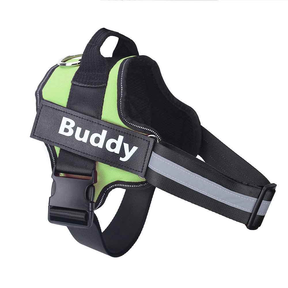 Personalized Dog Harness NO PULL Reflective Breathable Adjustable Pet Harness Vest For Small Large Dog Custom Patch Pet Supplies - Crea Muze