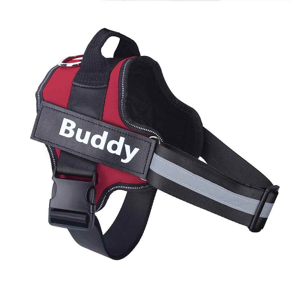 Personalized Dog Harness NO PULL Reflective Breathable Adjustable Pet Harness Vest For Small Large Dog Custom Patch Pet Supplies - Crea Muze