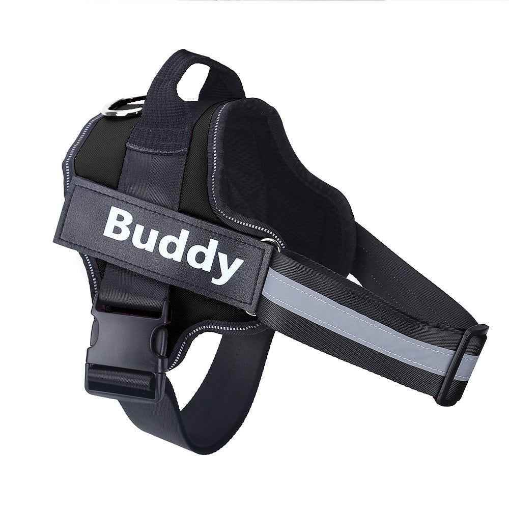 Personalized Dog Harness NO PULL Reflective Breathable Adjustable Pet Harness Vest For Small Large Dog Custom Patch Pet Supplies - Crea Muze