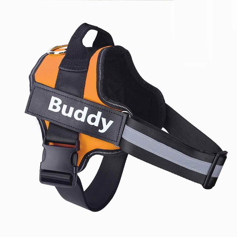 Personalized Dog Harness NO PULL Reflective Breathable Adjustable Pet Harness Vest For Small Large Dog Custom Patch Pet Supplies - Crea Muze