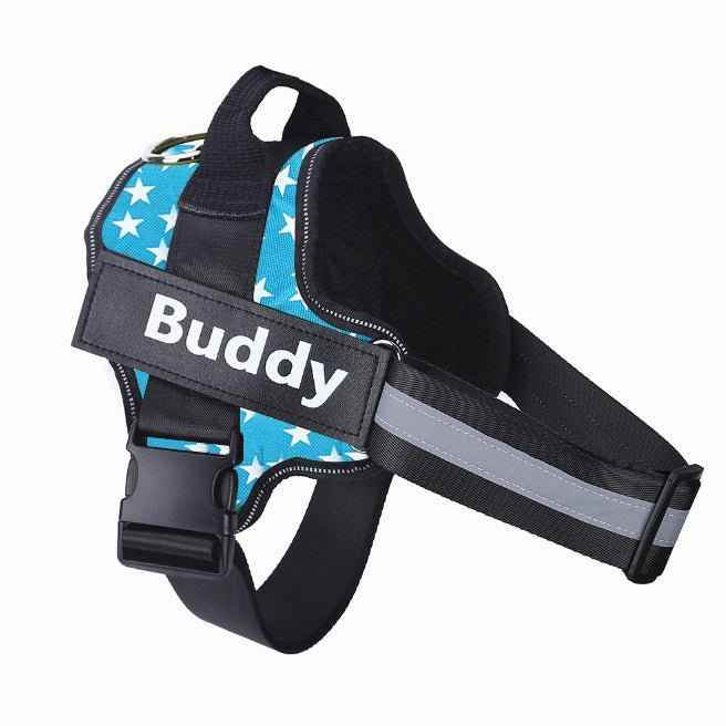 Personalized Dog Harness NO PULL Reflective Breathable Adjustable Pet Harness Vest For Small Large Dog Custom Patch Pet Supplies - Crea Muze