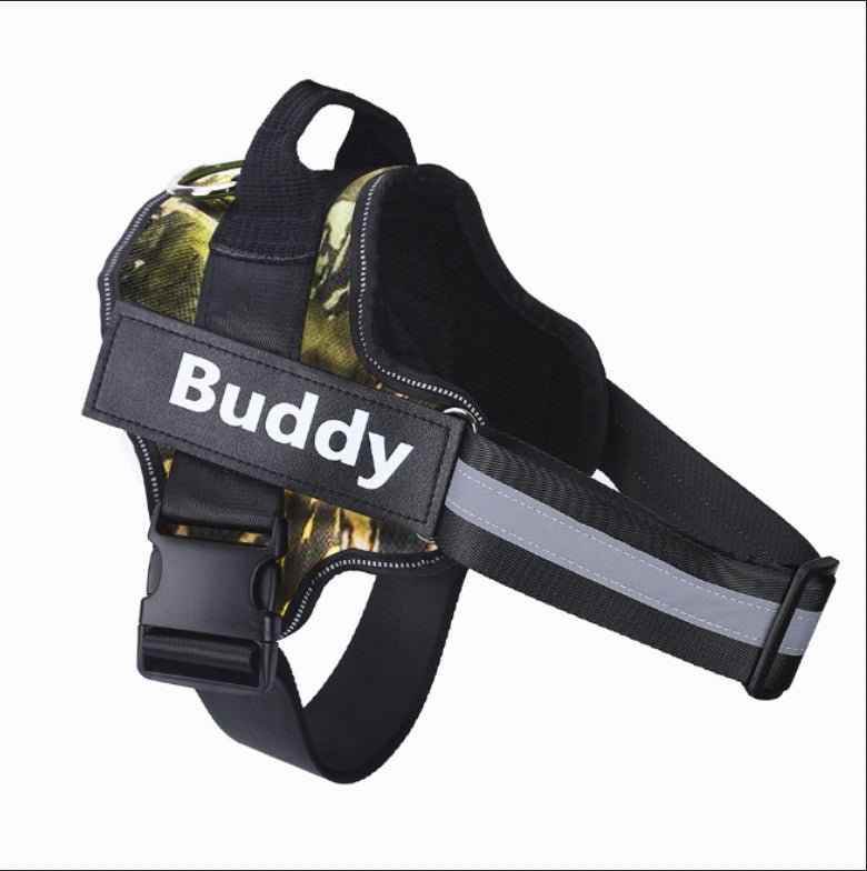 Personalized Dog Harness NO PULL Reflective Breathable Adjustable Pet Harness Vest For Small Large Dog Custom Patch Pet Supplies - Crea Muze