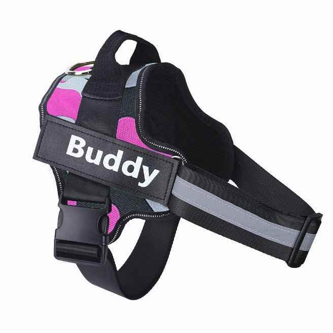 Personalized Dog Harness NO PULL Reflective Breathable Adjustable Pet Harness Vest For Small Large Dog Custom Patch Pet Supplies - Crea Muze