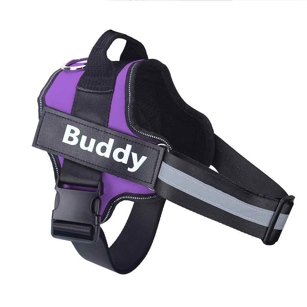 Personalized Dog Harness NO PULL Reflective Breathable Adjustable Pet Harness Vest For Small Large Dog Custom Patch Pet Supplies - Crea Muze