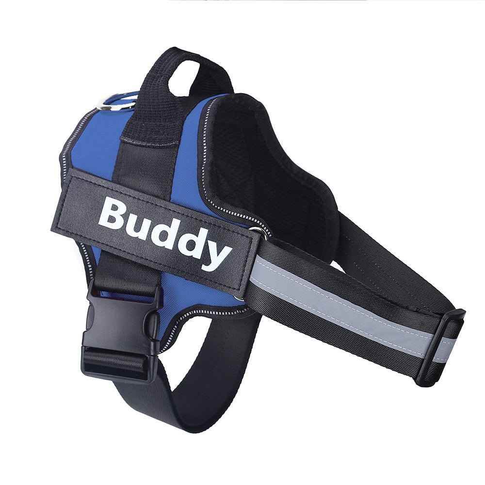 Personalized Dog Harness NO PULL Reflective Breathable Adjustable Pet Harness Vest For Small Large Dog Custom Patch Pet Supplies - Crea Muze