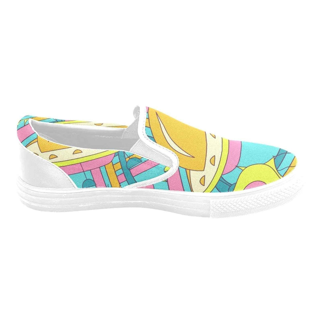 Slip-on Canvas Women's Shoes (Model 019) (Two Shoes With Different Printing) - Crea Muze