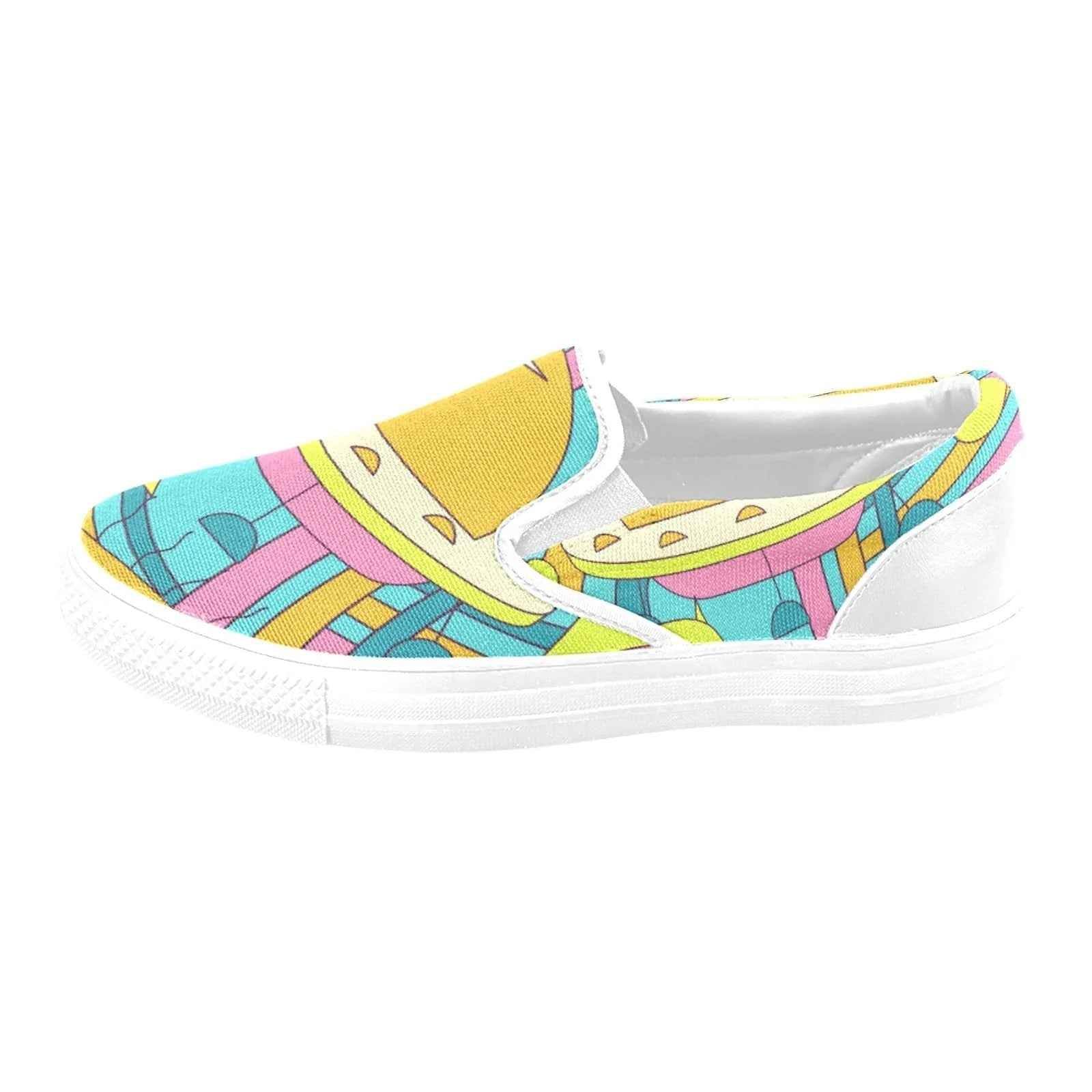 Slip-on Canvas Women's Shoes (Model 019) (Two Shoes With Different Printing) - Crea Muze