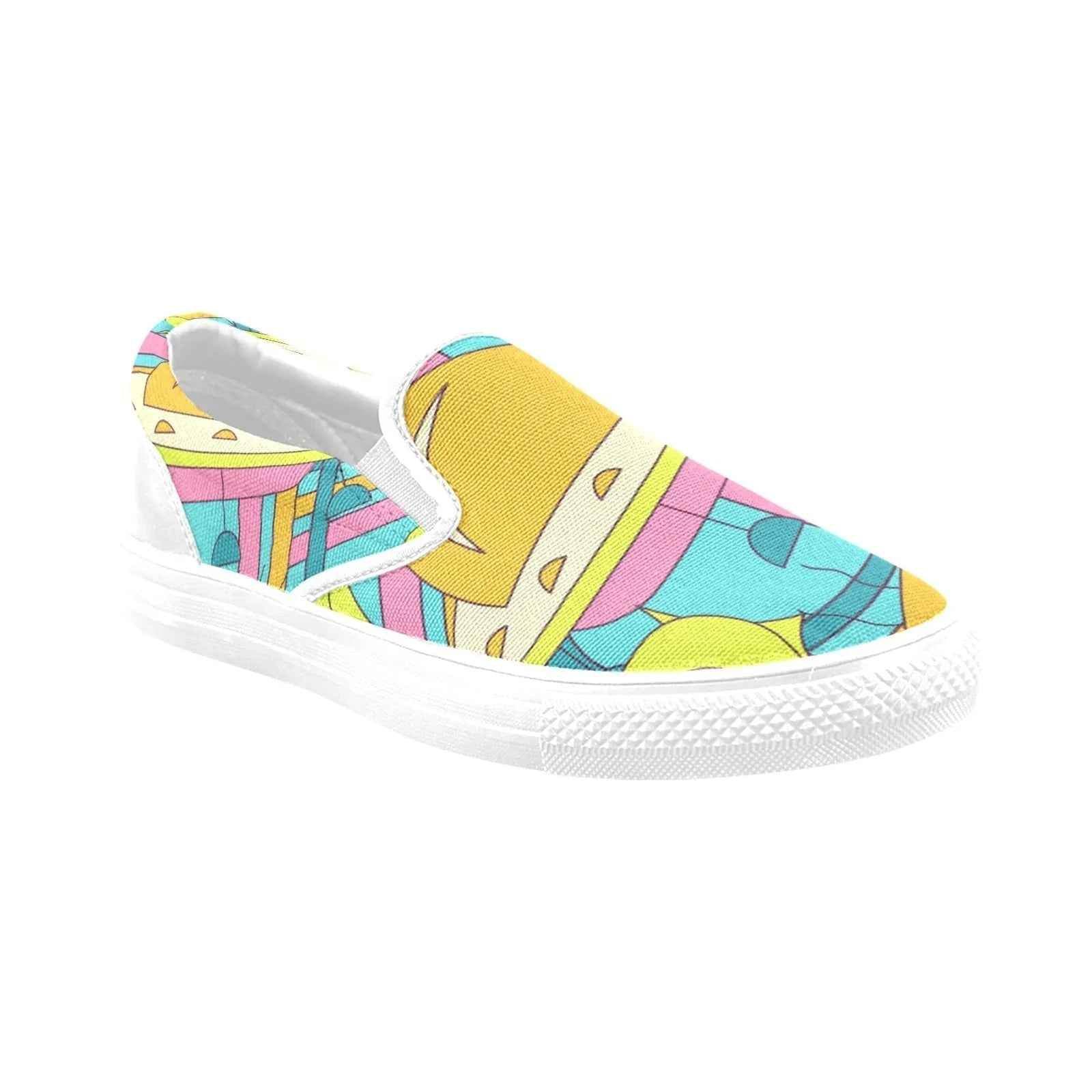 Slip-on Canvas Women's Shoes (Model 019) (Two Shoes With Different Printing) - Crea Muze
