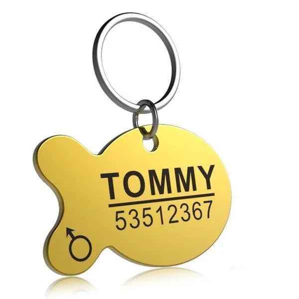 Small Pendant Anti-lost Pet Titanium Steel Tag - Crea Muze