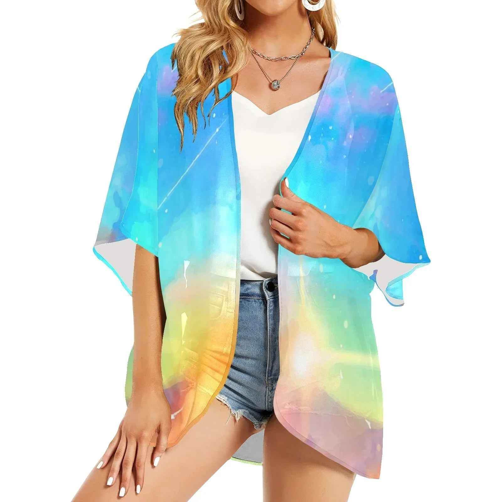 Kimono en mousseline de soie pour femme - Crea Muze